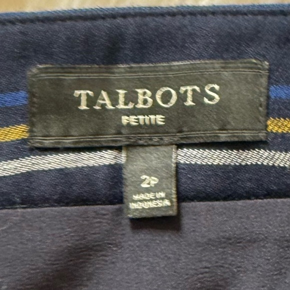 Talbots Petite Red and Navy Plaid Tartan Skirt 2P - Picture 4 of 6